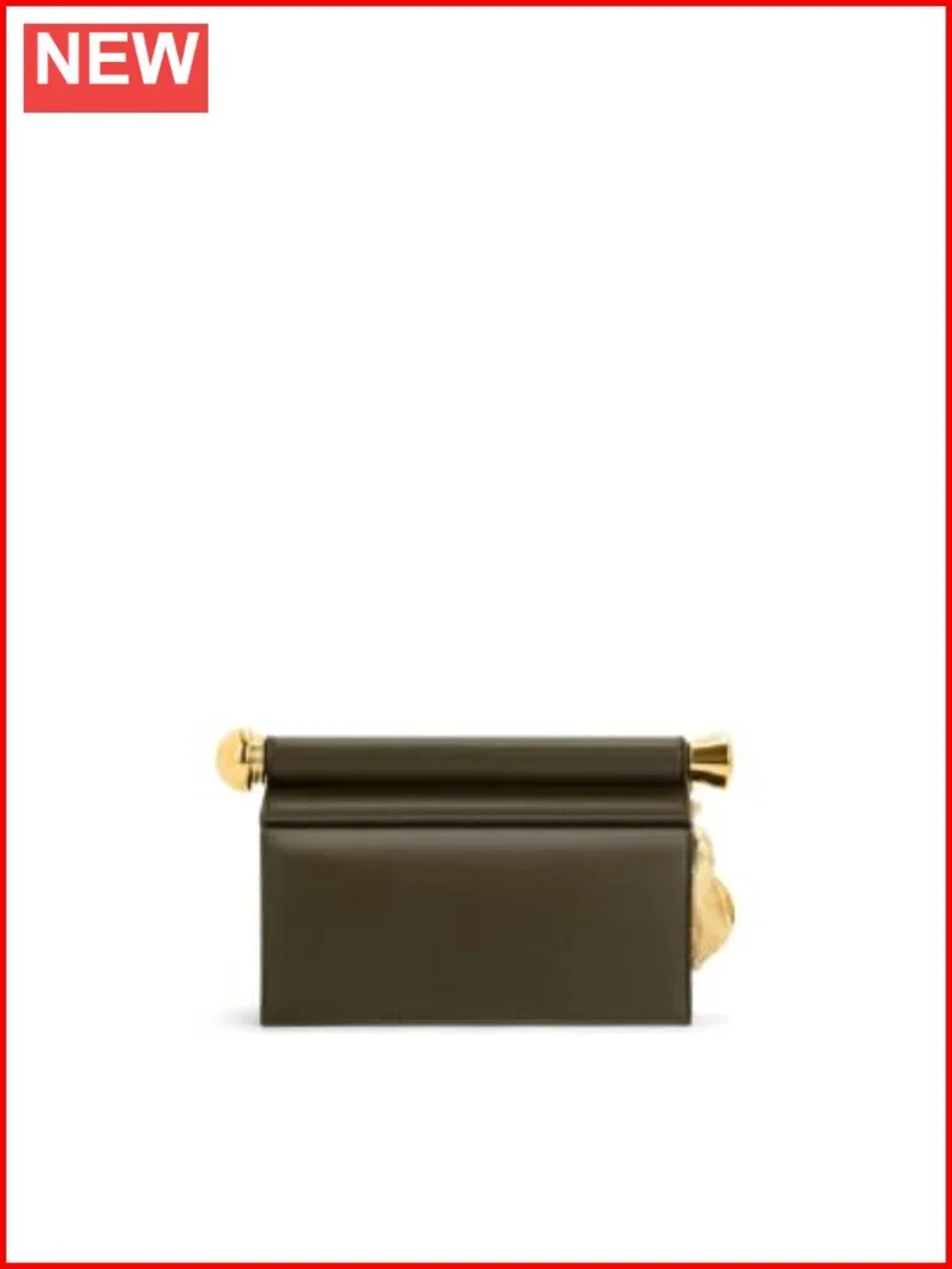 Vegan Leather Metal Pendant Embellished Clutch Evening Bag